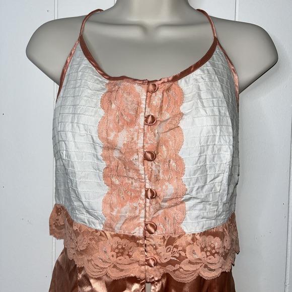 VTG Kit Cornell Y2K Camisole Chiffon Lace Party Coquette Girly 8 - Picture 1 of 6